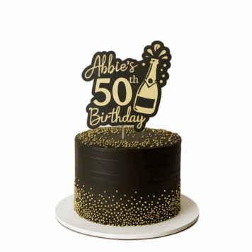 Champagne Cake Topper